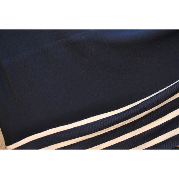 Bailey 44 Navy and White Striped Asymmetrical Sheath Dress – Petite XS - Picture 2 of 4